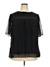 Unbranded 100% Polyester Black Short Sleeve Blouse Size 2X - photo 1