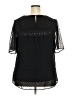 Unbranded 100% Polyester Black Short Sleeve Blouse Size 2X - photo 2