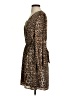 Express Outlet 100% Polyester Animal Print Brown Casual Dress Size S - photo 5