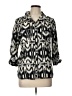 Style&Co Black 3/4 Sleeve Button-Down Shirt Size L (estimated) - photo 1