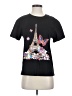 Assorted Brands Graphic Black Short Sleeve Top Size S - photo 1