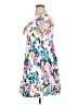 Torrid 100% Polyester Floral White Casual Dress Size 1X Plus (1) - photo 5