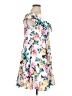 Torrid 100% Polyester Floral White Casual Dress Size 1X Plus (1) - photo 4