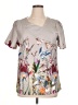 Unbranded 100% Polyester Gray Short Sleeve Blouse Size XL - photo 1