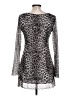 Unbranded 100% Polyester Animal Print Silver Tan Cocktail Dress Size L - photo 2