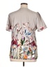 Unbranded 100% Polyester Gray Short Sleeve Blouse Size XL - photo 2