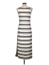 Max Studio Stripes Ivory Casual Dress Size L - photo 2