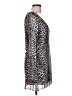 Unbranded 100% Polyester Animal Print Silver Tan Cocktail Dress Size L - photo 4
