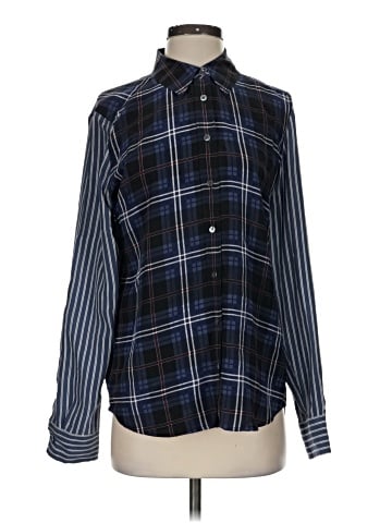 Equipment Long Sleeve Silk Top (view 1)