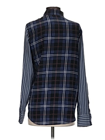 Equipment Long Sleeve Silk Top (view 2)