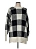 Abercrombie & Fitch Checkered-gingham Gray Pullover Sweater Size M - photo 1