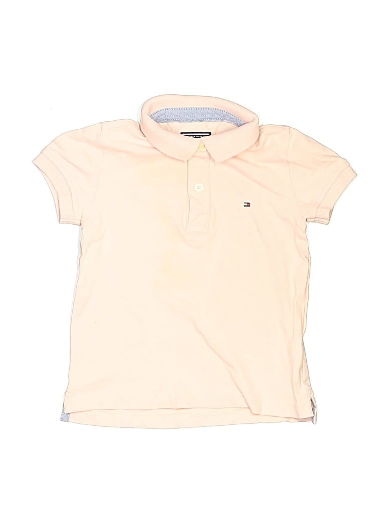 Pre-owned Tommy Hilfiger Kids' Short Sleeve Polo Shirt In Ivory