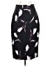 Classiques Entier 100% Polyester Print Black Formal Skirt Size 4 - photo 1