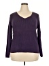 Kate Hill 100% Cotton Purple Pullover Sweater Size 2X - photo 1