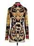 Unbranded Paisley Gold Long Sleeve Blouse Size S - photo 2