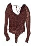 Lulus Burgundy Long Sleeve Blouse Size M - photo 1