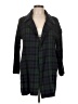 Anne Klein 100% Acrylic Plaid Green Coat Size L - photo 1