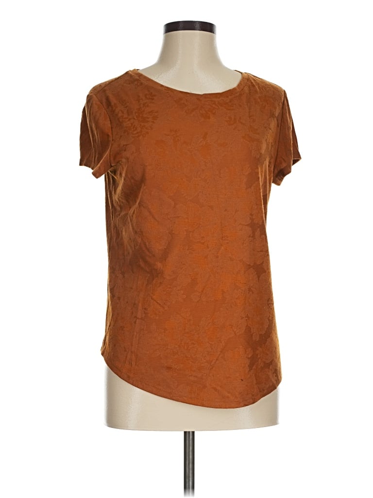 Pre-owned Simply Vera Vera Wang Short Sleeve T-shirt In Brown