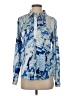 Calvin Klein Print Blue Long Sleeve Blouse Size S - photo 1
