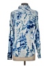 Calvin Klein Print Blue Long Sleeve Blouse Size S - photo 2