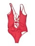 Cupshe Solid Red One Piece Swimsuit Size M - photo 2