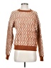 The Korner Chevron-herringbone Brown Pullover Sweater Size S - photo 1