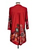Reborn Floral Red 3/4 Sleeve Henley Size L - photo 2