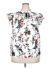 Assorted Brands 100% Polyester White Short Sleeve Blouse Size 2X - photo 1