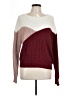 Unbranded 100% Acrylic Color Block Burgundy Pullover Sweater Size L - photo 1