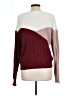 Unbranded 100% Acrylic Color Block Burgundy Pullover Sweater Size L - photo 2
