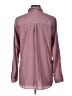 Express Outlet Stripes Burgundy Long Sleeve Blouse Size L - photo 2