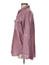 Express Outlet Stripes Burgundy Long Sleeve Blouse Size L - photo 5