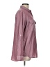 Express Outlet Stripes Burgundy Long Sleeve Blouse Size L - photo 4
