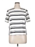 MELLODAY Stripes White Short Sleeve Top Size XL - photo 1