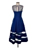 Aidan Mattox 100% Polyester Color Block Blue Cocktail Dress Size 2 - photo 2