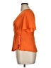 Shinestar 100% Polyester Orange Short Sleeve Blouse Size XL - photo 5