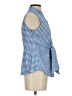 Sara Campbell Checkered-gingham Blue Sleeveless Blouse Size 2 - photo 4