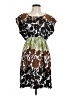 Francesca's 100% Polyester Print Brown Casual Dress Size L - photo 1