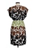 Francesca's 100% Polyester Print Brown Casual Dress Size L - photo 2