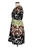 Francesca's 100% Polyester Print Brown Casual Dress Size L - photo 5