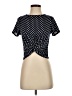Gaze Polka Dots Black Short Sleeve Top Size S - photo 1