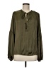 Reset 100% Polyurethane Green Long Sleeve Blouse Size M - photo 1