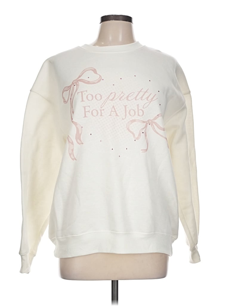 Pre-owned Wound Up Sweatshirt In Ivory