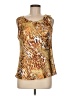 Quintessential 100% Polyester Gold Sleeveless Blouse Size M - photo 1
