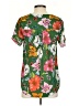 Les Serein 100% Polyester Floral Green Short Sleeve Blouse Size XS - photo 2
