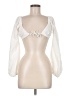 Shein 100% Cotton Ivory White 3/4 Sleeve Blouse Size 6 - photo 1
