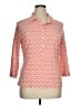 J. McLaughlin Orange 3/4 Sleeve Button-Down Shirt Size XL - photo 1