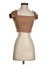 Rusttydustty Brown Short Sleeve Top Size S - photo 1