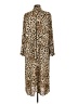 Chico's 100% Polyester Animal Print Brown Casual Dress Size Lg (2) - photo 2