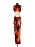Codigo Graphic Orange Cocktail Dress Size S (estimated) - photo 2